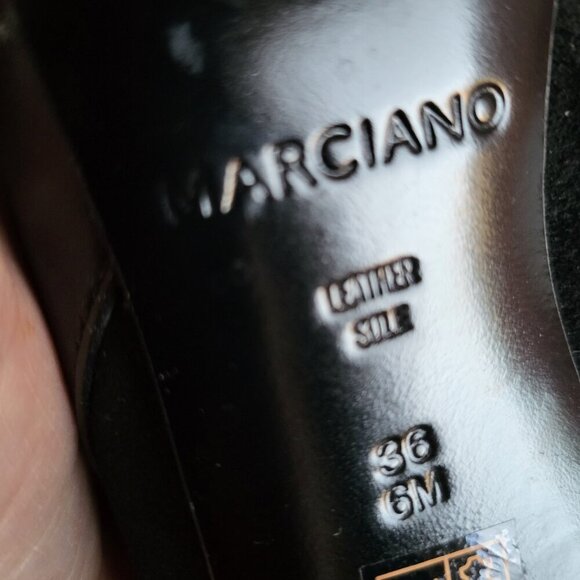 AUTHENTIC MARCIANO LEATHER STILLETTO ANKLE BOOTIES SZ 6 - Picture 12 of 12